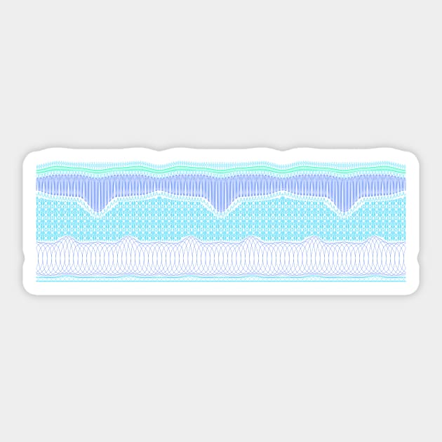 Curved secure pattern Sticker by ngmx